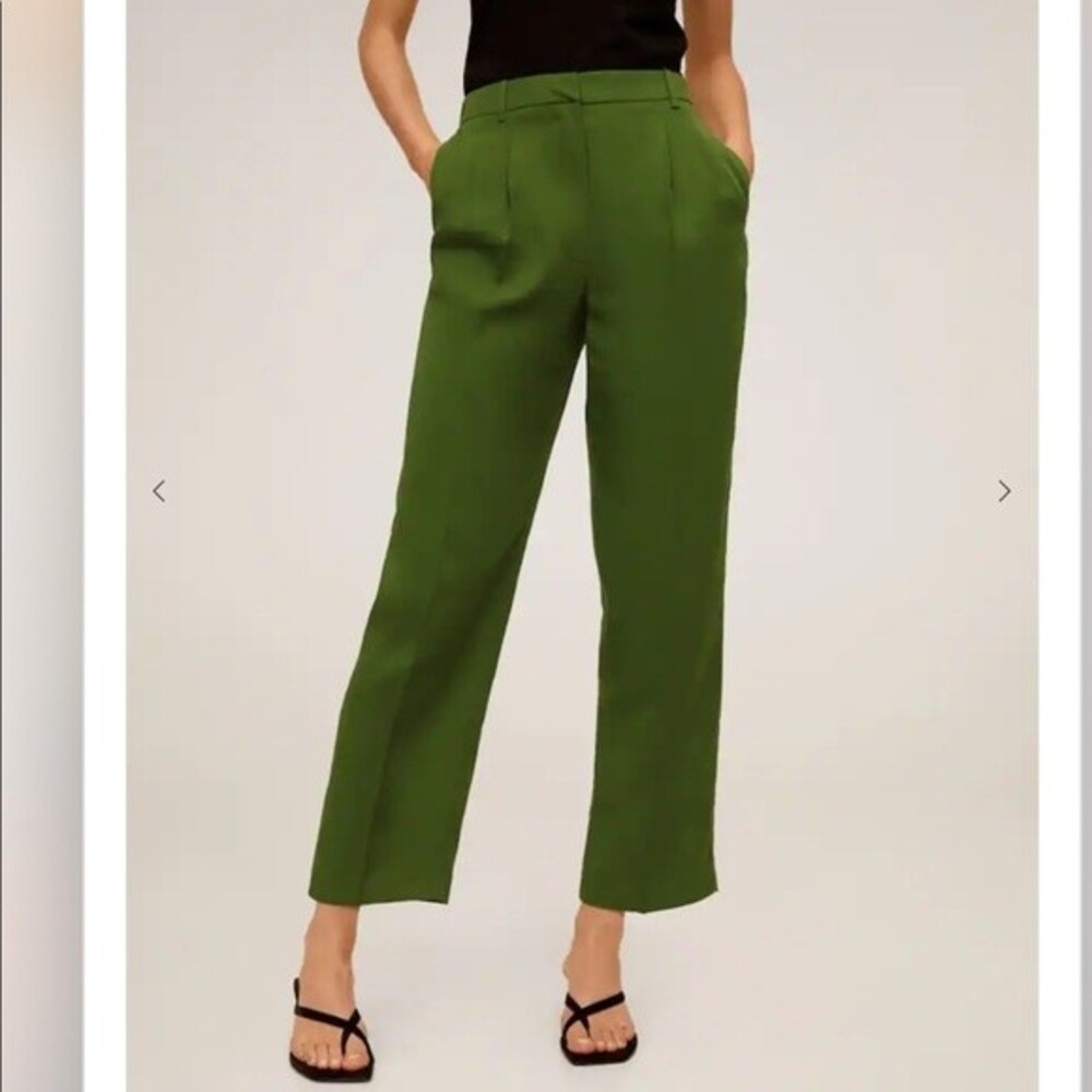 Mango Pleat detail pants